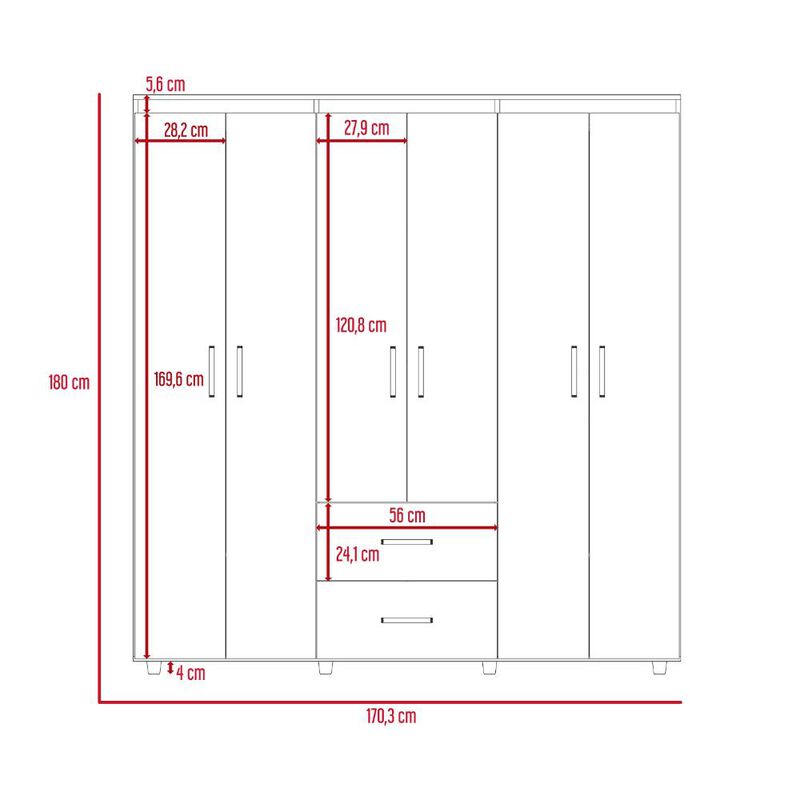 Closet Bariloche Bombay  Bardolino Y Blanco Vir... image number null