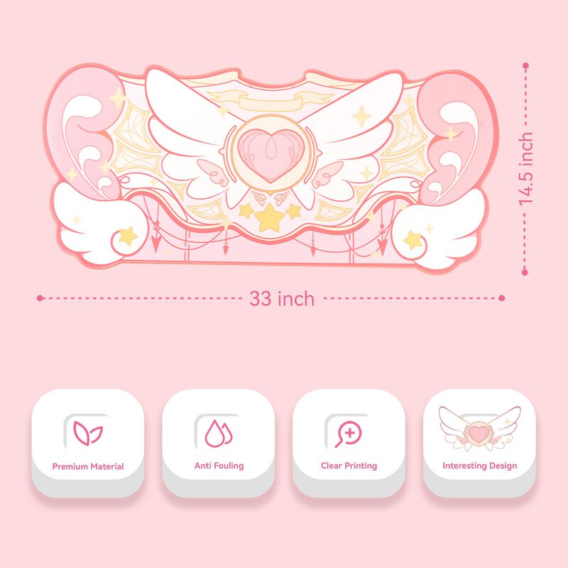 Alfombrilla De Rat&oacute;n Geekshare Kawaii Rosa Anti... image number null