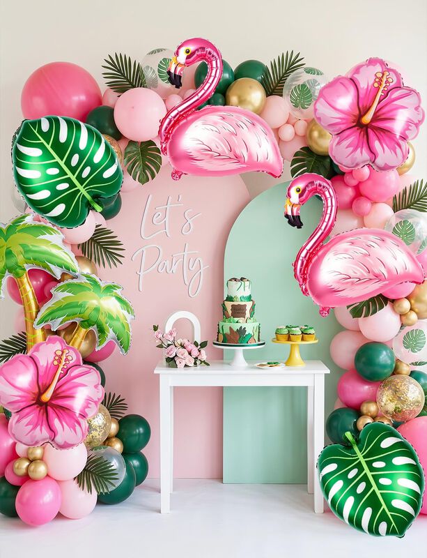 Globos Pctcshq 12 Uds Fiesta Tropical Hawaiana image number null