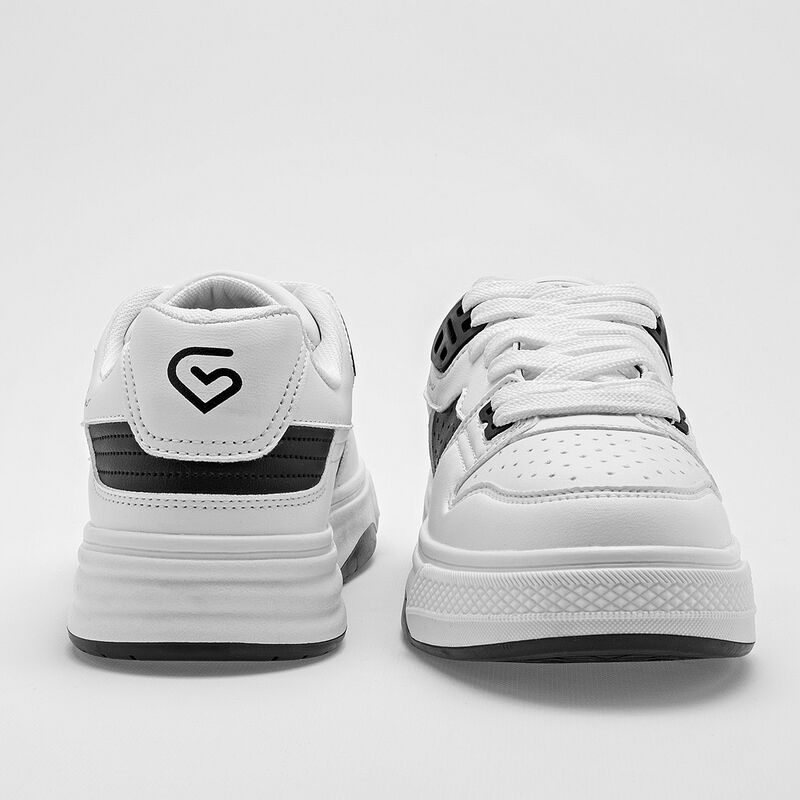 Clasben Tenis urbano para mujer blanco negro image number null