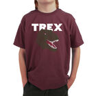 Camiseta Word Art Para Ni&ntilde;o - Cabeza de T-Rex - Granate