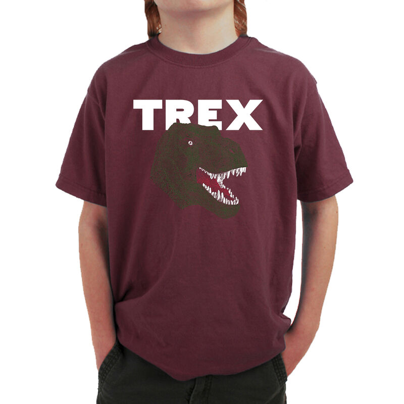 Camiseta Word Art Para Ni&ntilde;o - Cabeza de T-Rex -... image number null