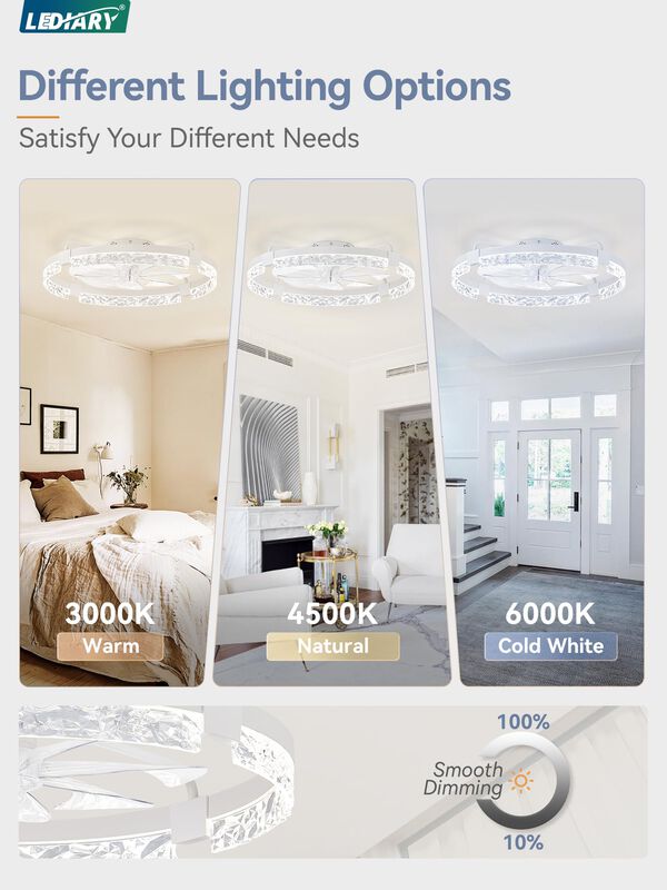 Ventilador De Techo Lediary De 24 Pulgadas, Mon... image number null