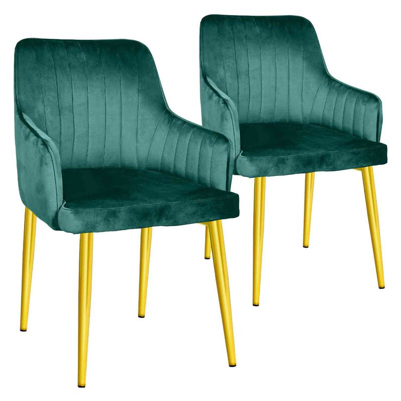 Set 2 Sillas Sillones Comedor Modernos Terciope... image number null