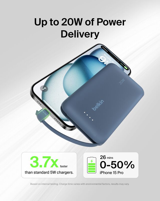 Bater&iacute;a Externa Belkin 10k Pd 20w Con Cable Int... image number null