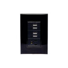 Placa Con 1 Contacto y 4 Tomas USB Negro iGoto