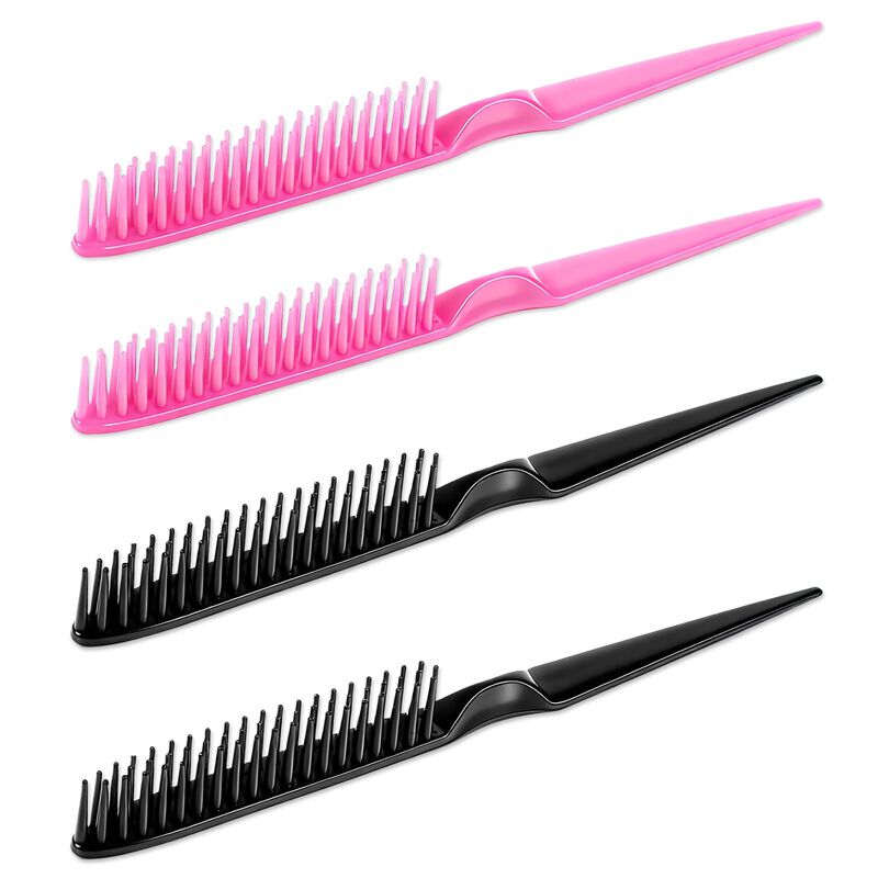 Set De Peines Exircy 4 Piezas Rosa Y Negro image number null