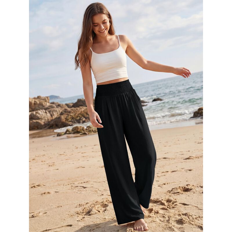 Pantalones Palazzo Tallemon 86cm Negro Talla L image number null