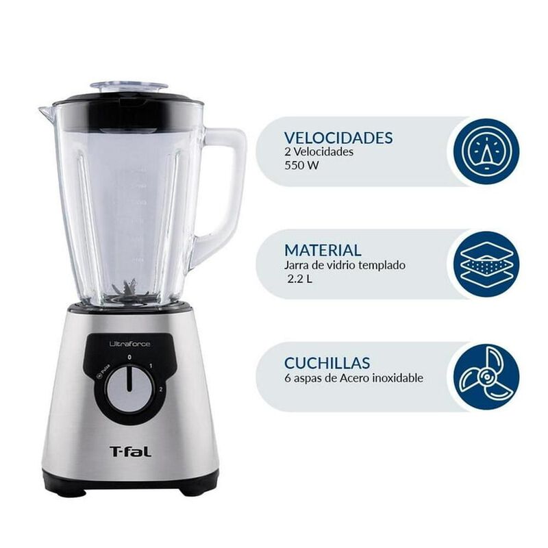LICUADORA T-FAL LN342DX0 VASO VIDRIO 2.2L 2 VEL image number null