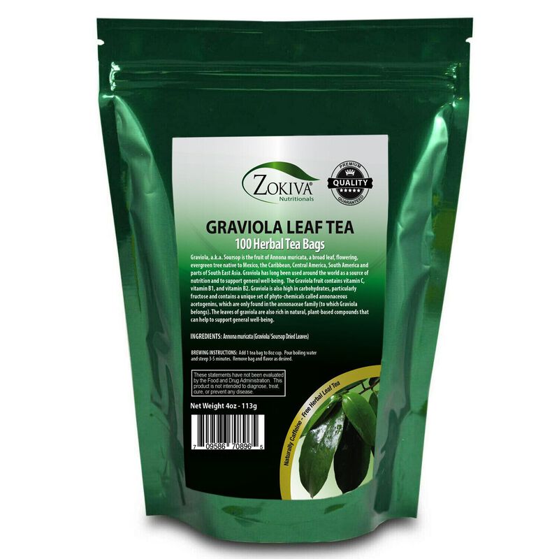 T&eacute; De Graviola Zokiva Nutritionals 100 Bolsas S... image number null