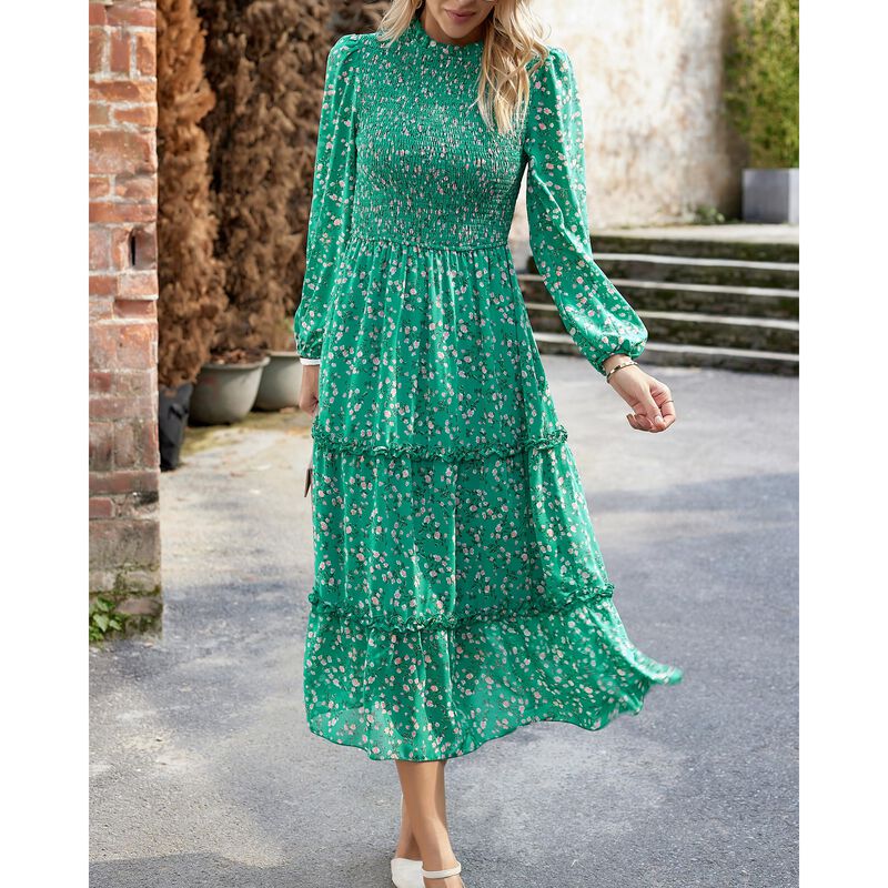 Vestido Nollsom Maxi Manga Larga Estampado Flor... image number null