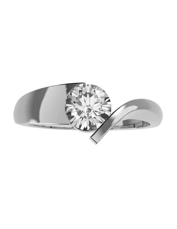 Anillo de Compromiso de 14K con Diamante de Lab... image number null