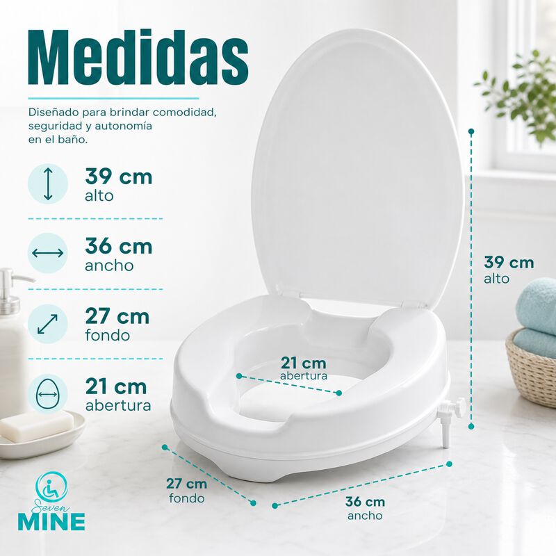 Incremento Aumento de Asiento para Ba&ntilde;o con Tap... image number null