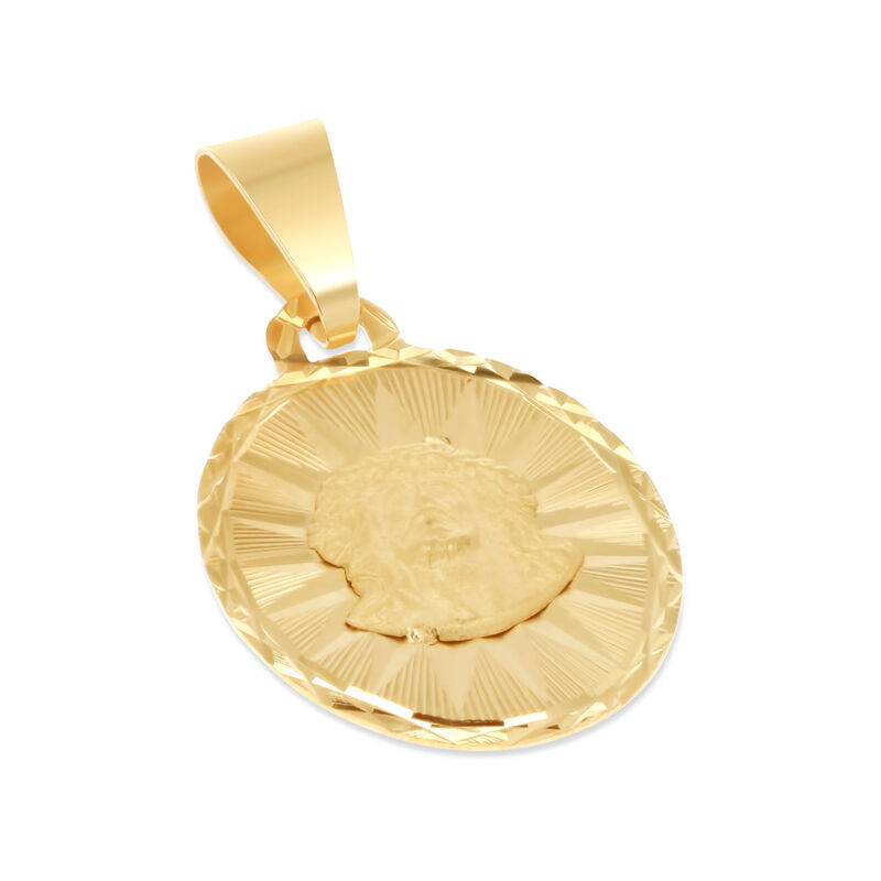 Medalla Ovalada Oro Amarillo 14K Divino Rostro ... image number null