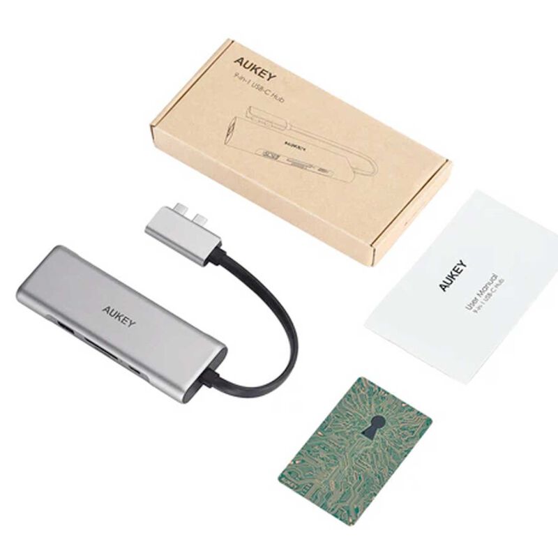 Cable HUB Adaptador AUKEY 9 en 2 para MacBook 2... image number null