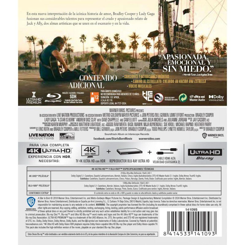 Ha Nacido Una Estrella [4K UHD + Blu-ray] (2018... image number null