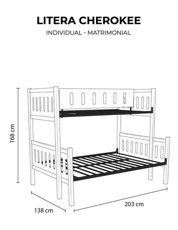 Litera Individual-Matrimonial Con Cabecera Cher... image number null