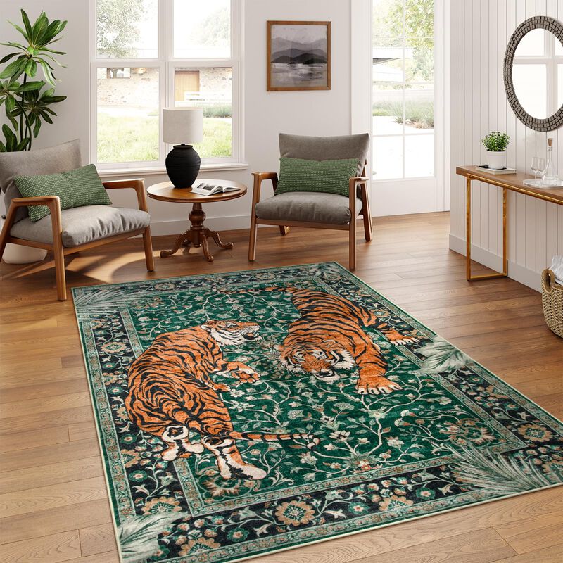 Alfombra Moynesa Tiger, 160 X 230 Cm, Estilo Bo... image number null