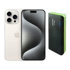 iPhone 15 Pro Max 256GB Blanco E-SIM Reacondicionado + Power Bank 10,000mah