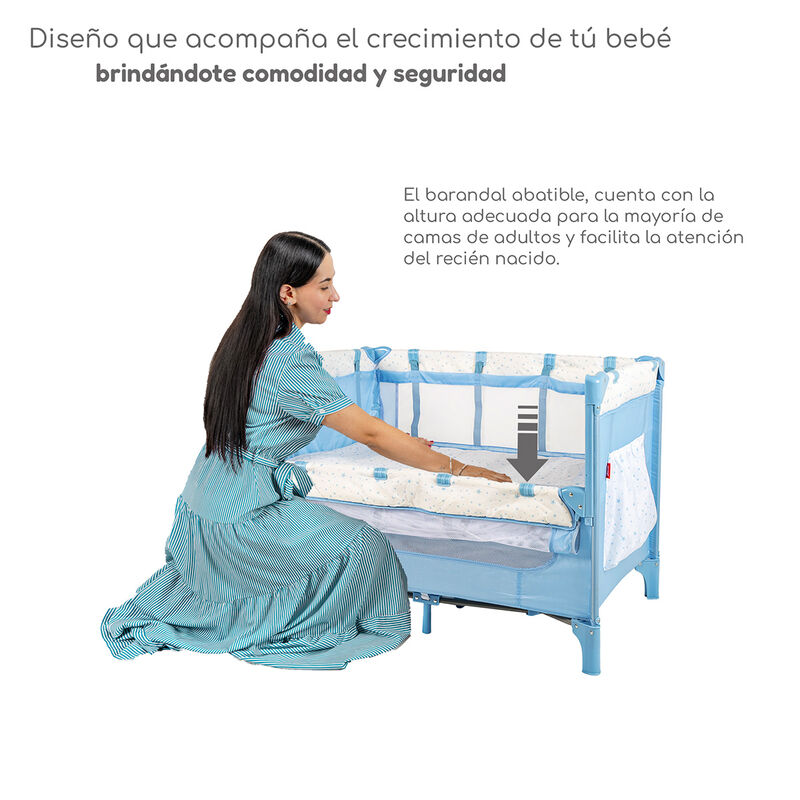 Cuna Colecho D’Bebé con 2 Niveles Mosquitero Ac... image number null