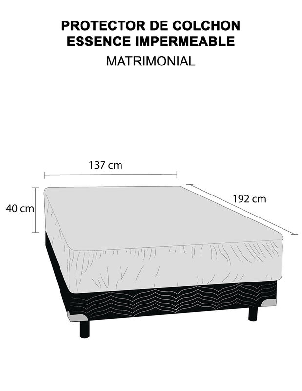 Protector de Colch&oacute;n  Matrimoniall Essence Trip... image number null