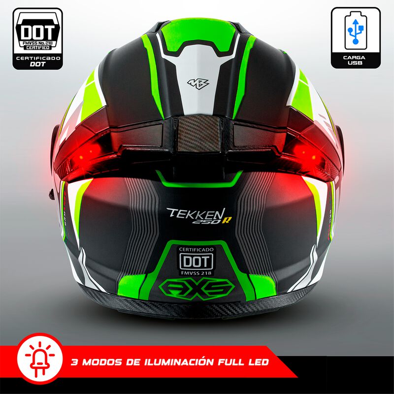 Casco Para Motocicleta Axs Tekken Blanco Tekken... image number null