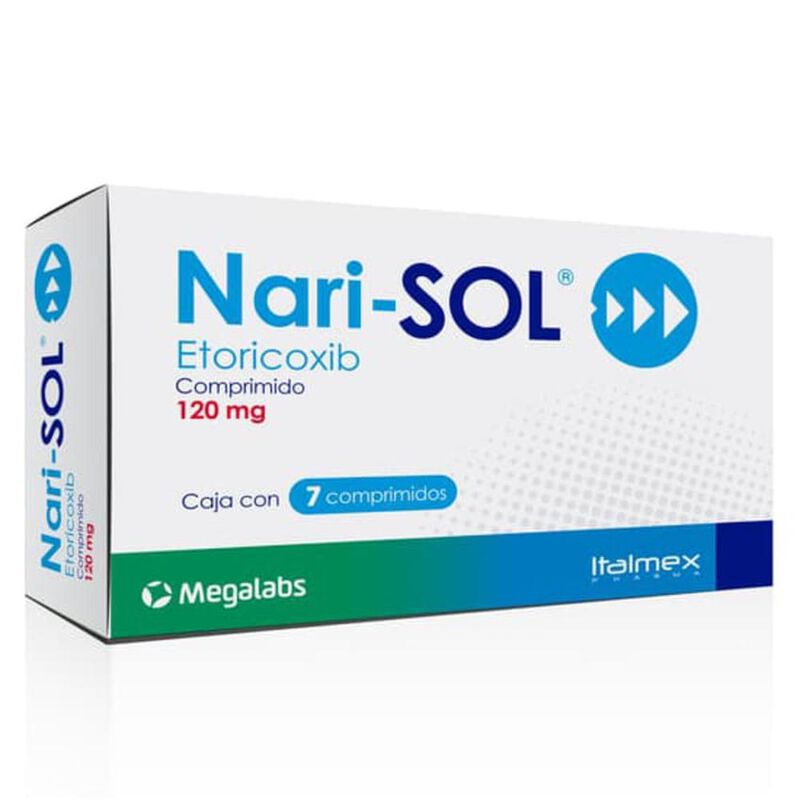 Nari-Sol 120mg 7 comprimidos 120mg caja con 7 c... image number null