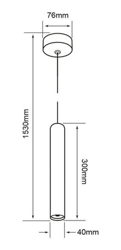 L&aacute;mpara Colgante Aluminio Negro Luz Blanco C&aacute;li... image number null