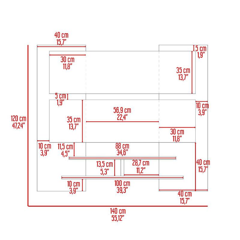 Panel De Tv Elton Wengue Virtual Muebles image number null