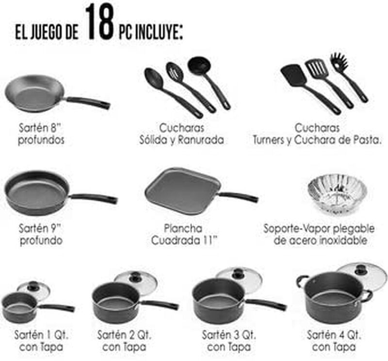 Bateria De Cocina Sartenes Tramontina Primaware... image number null