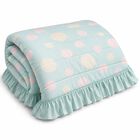 Colcha Neo Dots Menta Rosa Matrimonial Con Fundas Concord