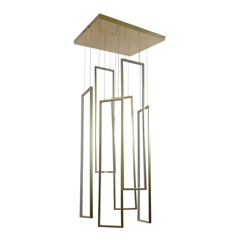 Lámpara Candil Colgante Rectangular 6 Doble Alt... image number null