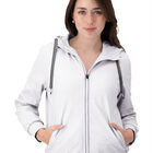 Chamarra Boombre Mujer Premium Con Capucha Beige Claro Roosevelt C371