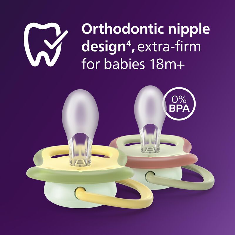 Chupete Philips Avent Ultra Air Nocturno 18m+ B... image number null