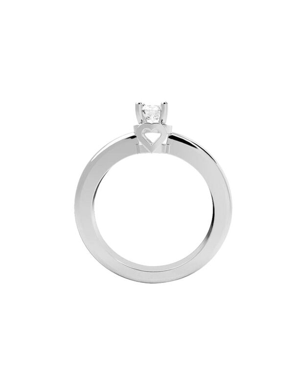 Anillo de Compromiso en Oro de 14K con Circonia... image number null