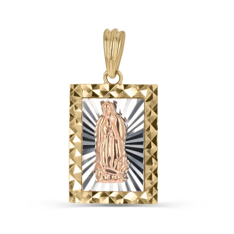 Medalla De La Virgen De Guadalupe Oro Florentin... image number null
