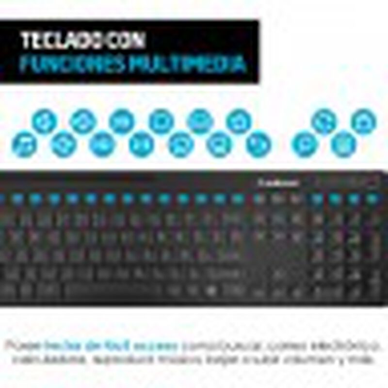 Redlemon Teclado y Mouse Inal&aacute;mbrico Usb para W... image number null