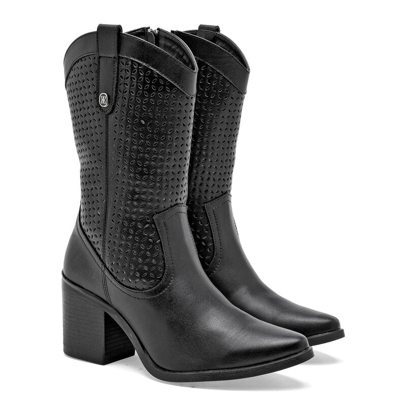 Moramora Bota Tac&oacute;n Para Mujer Negro Cod 140681... image number null