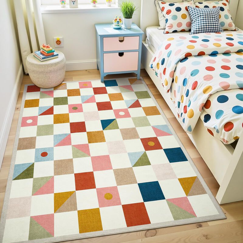 Alfombra Terrug 91 cm x 152 cm Geom&eacute;trica A Cua... image number null