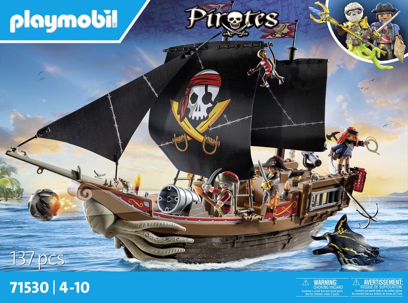 Barco Pirata Grande Toy Playmobil Pirates Con A... image number null