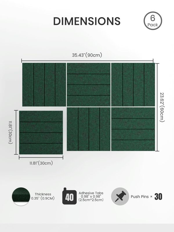 Tablero De Fieltro Pinboard Bumusty 91 cm X 61 ... image number null