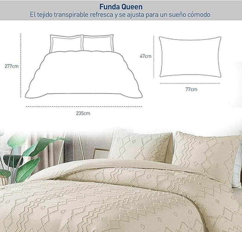 Juego de Funda Duvet para Edred&oacute;n Queen. L&iacute;neas... image number null