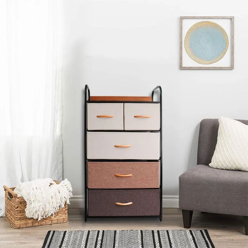 Cajonera con 5 Cajones, 4 Niveles y 1 Repisa pa... image number null