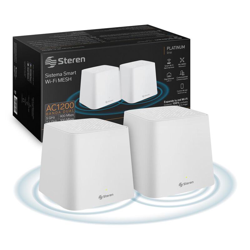Sistema Smart Wi-Fi MESH doble, 2,4 GHz y 5 GHz... image number null