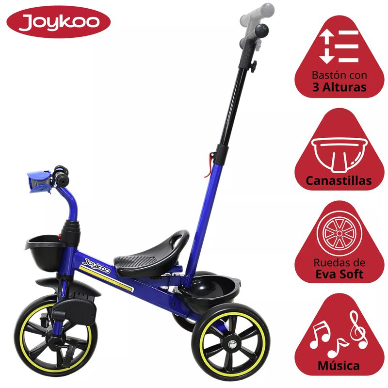 Triciclo Para Ni&ntilde;os Con Bast&oacute;n Torreta Con Luz ... image number null