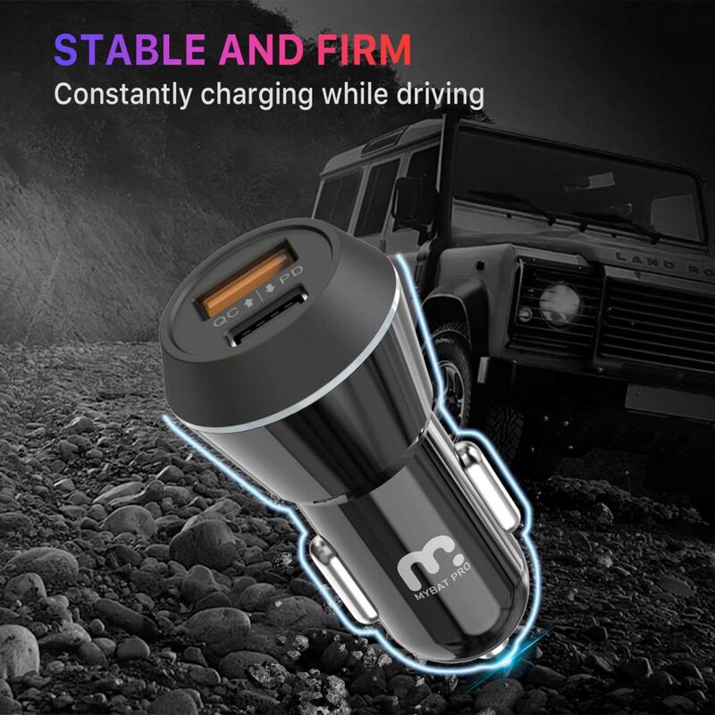 Cargador Auto Plug In Mybat Usb-c Pd 20w Negro ... image number null