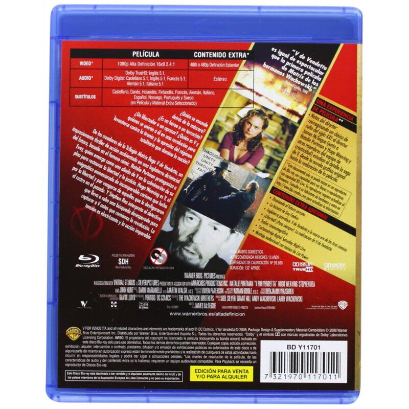 V De Vendetta [blu-ray] (2005) image number null