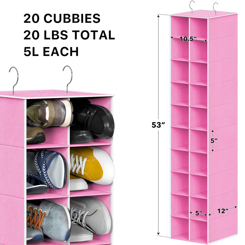 Estante Simple Houseware Rosa 53 cm &ndash; 20 Compar... image number null