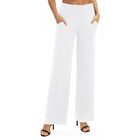 Pantalones Urban Coco X-Large Blanco Palazzo Pierna Ancha