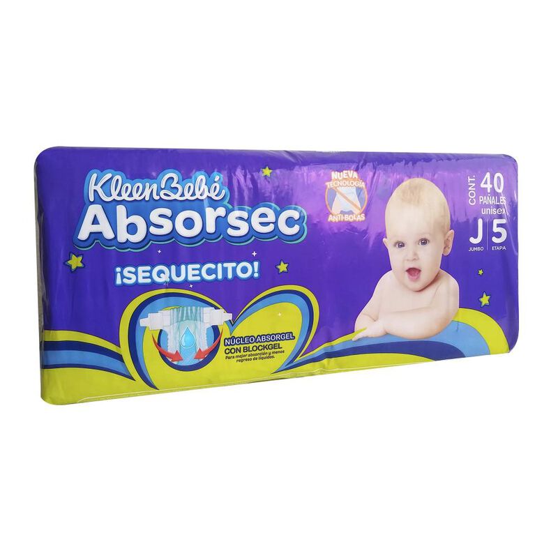 Kleenbeb&eacute; Absorsec J E5 Jumbo 40 Pa&ntilde;ales image number null